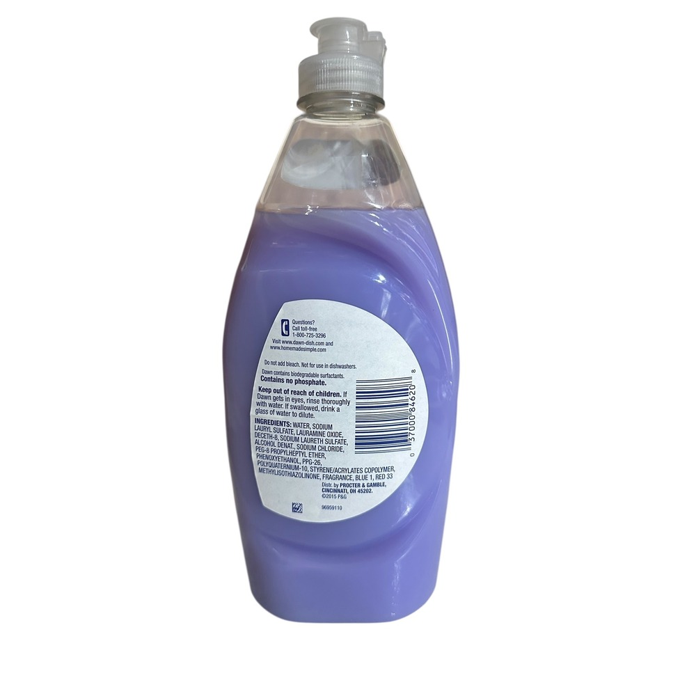Dawn Hand Renewal Dishwashing Liquid Lavender Silk 18 oz with Olay Discontinued - Picture 2 of 3